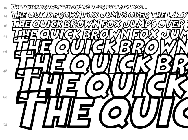 Heroes Legend font waterfall